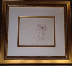 The Fox And The Hound Original Production Drawing: Vixey and Todd