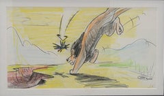 Lion King Original Storyboard: Scar and Zazu signed by Jorgen Klubien