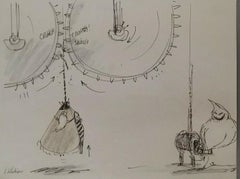 Nightmare Before Christmas Storyboard Drawing: Oogie Boogie, Santa, Sally