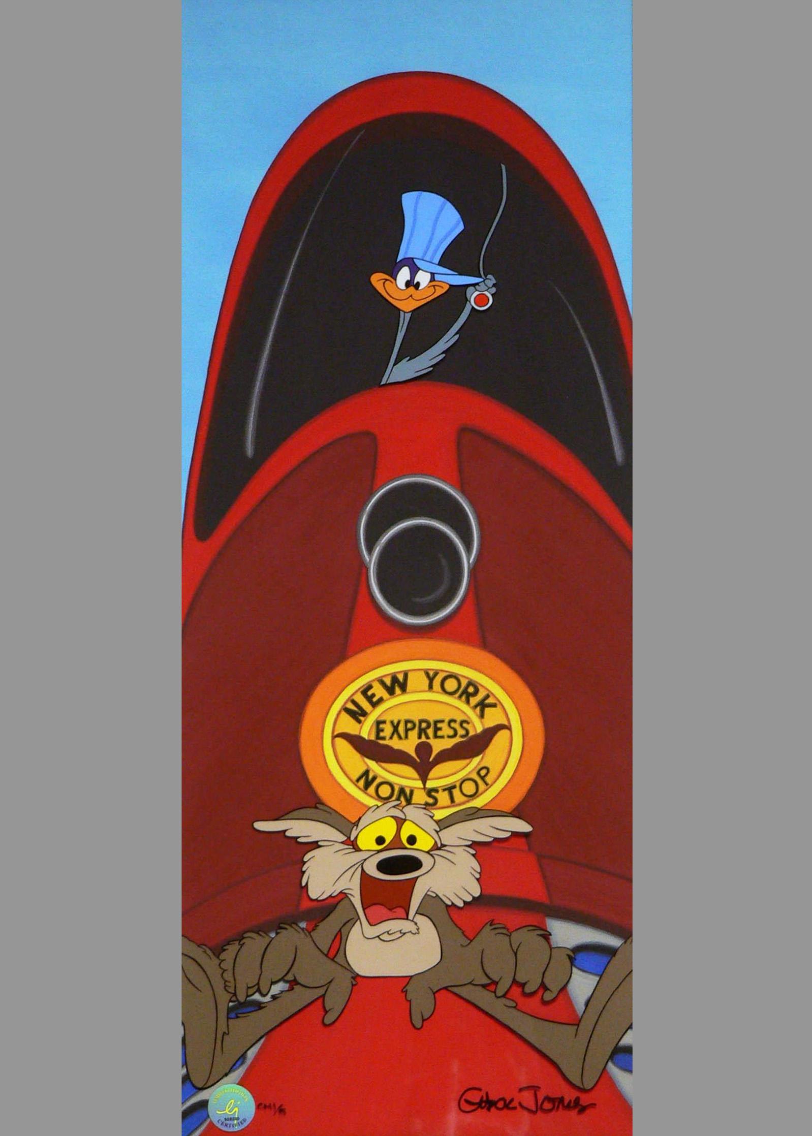 Zip and Snort: Wile Coyote + Road Runner Limited Edition Cel - Art by Chuck Jones