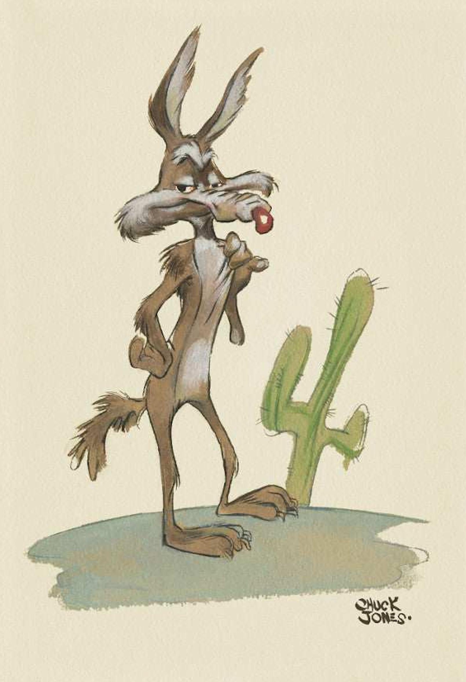 FOR LINDA AT 15

MEDIUM: Giclée on Paper
IMAGE SIZE: 24" x 15.5"
EDITION SIZE: 75
SKU: GICLEE-254

ABOUT THE IMAGE: An image of Wile E. Coyote standing in front of a cactus. It was from a birthday card that Chuck Jones drew for his daughter Linda