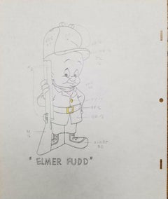 Original Colored Drawing By Bob McKimson 1960's: Elmer Fudd