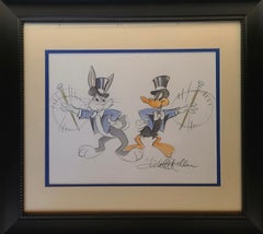 Warner Bros. Original Color Drawing Framed: Bugs and Daffy by Kirk Mueller
