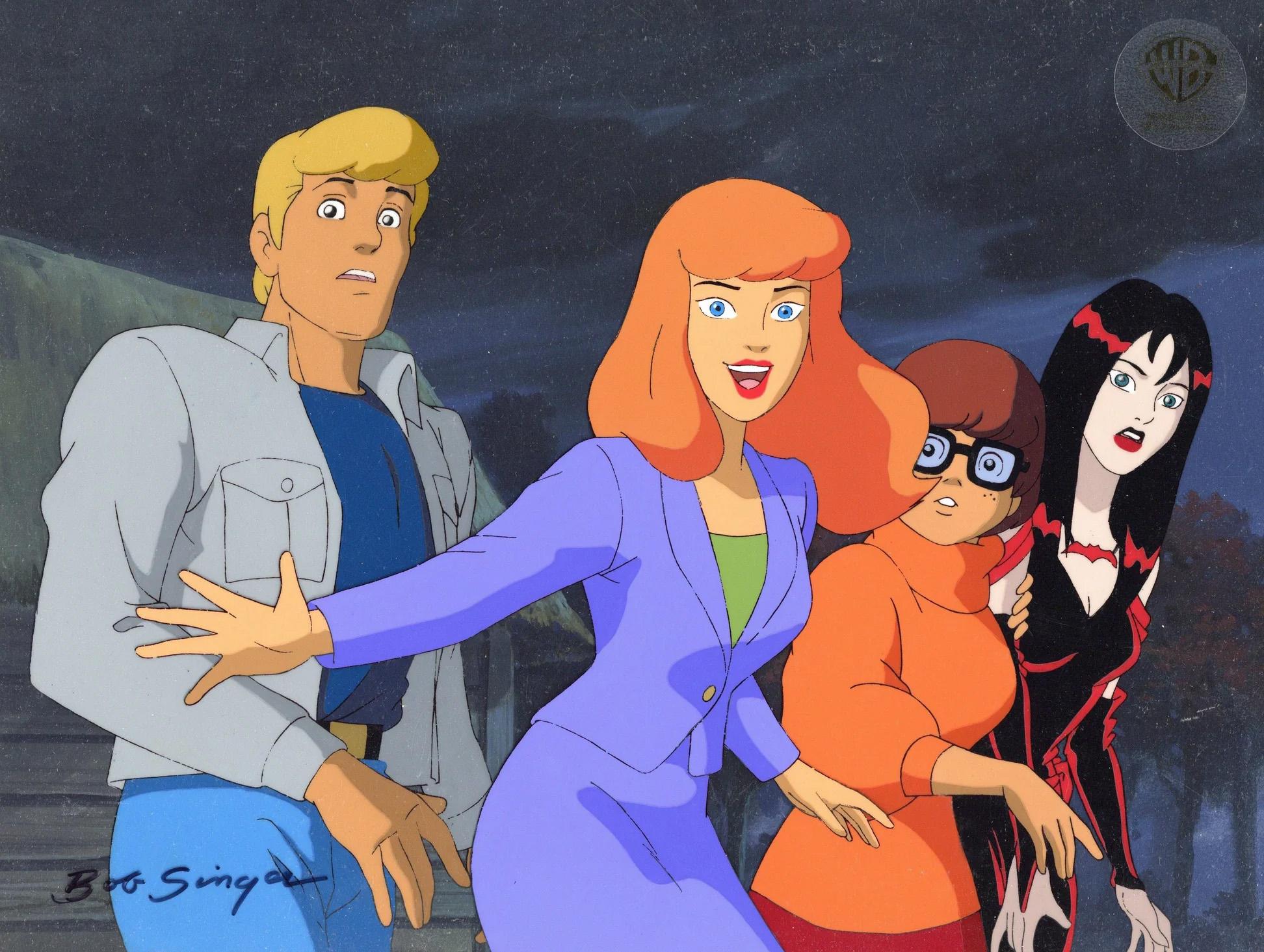 Scooby-Doo and the Witch's Ghost Original Production Cel on Original Background - Art by Hanna Barbera Studio Artists