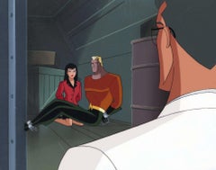 Retro Superman the Animated Series Original Cel and Background: Lois Lane, Aquaman