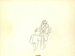 Used Sleeping Beauty Original Production Drawing Set: Princess Aurora and Mock Prince