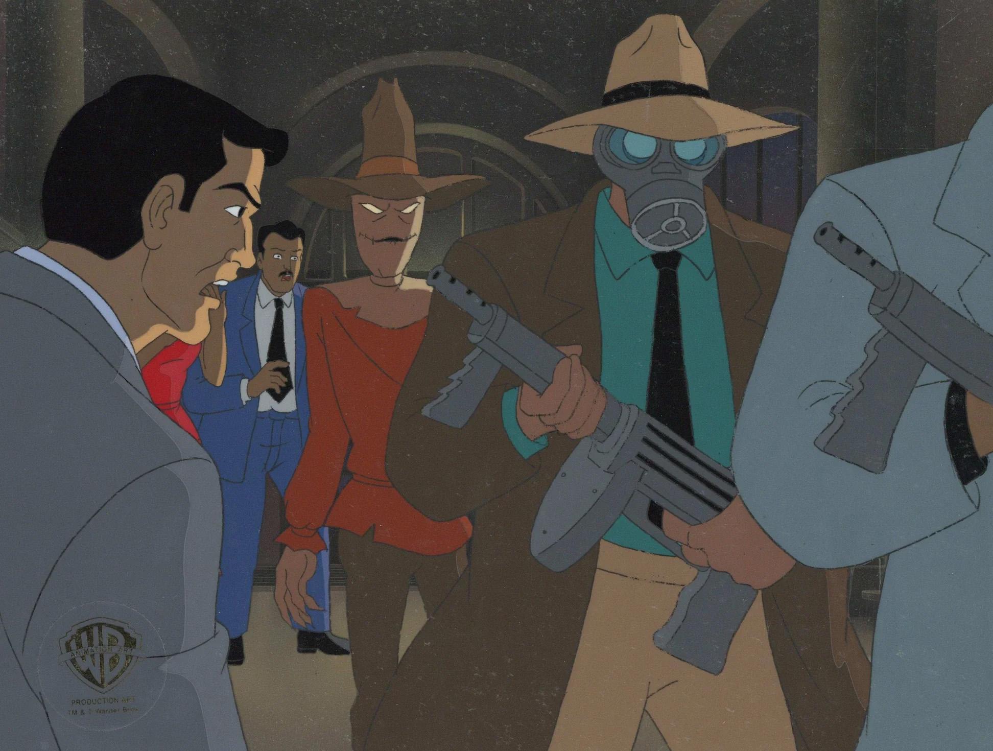 Batman The Animated Series Original Cel and Background: Scarecrow - Art by DC Comics Studio Artists