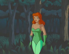 Vintage Batman The Animated Series Original Production Cel on Original Background: Ivy