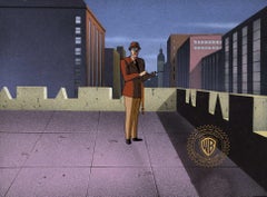 Used Batman The Animated Series Original Cel on Original Background: The Clock King