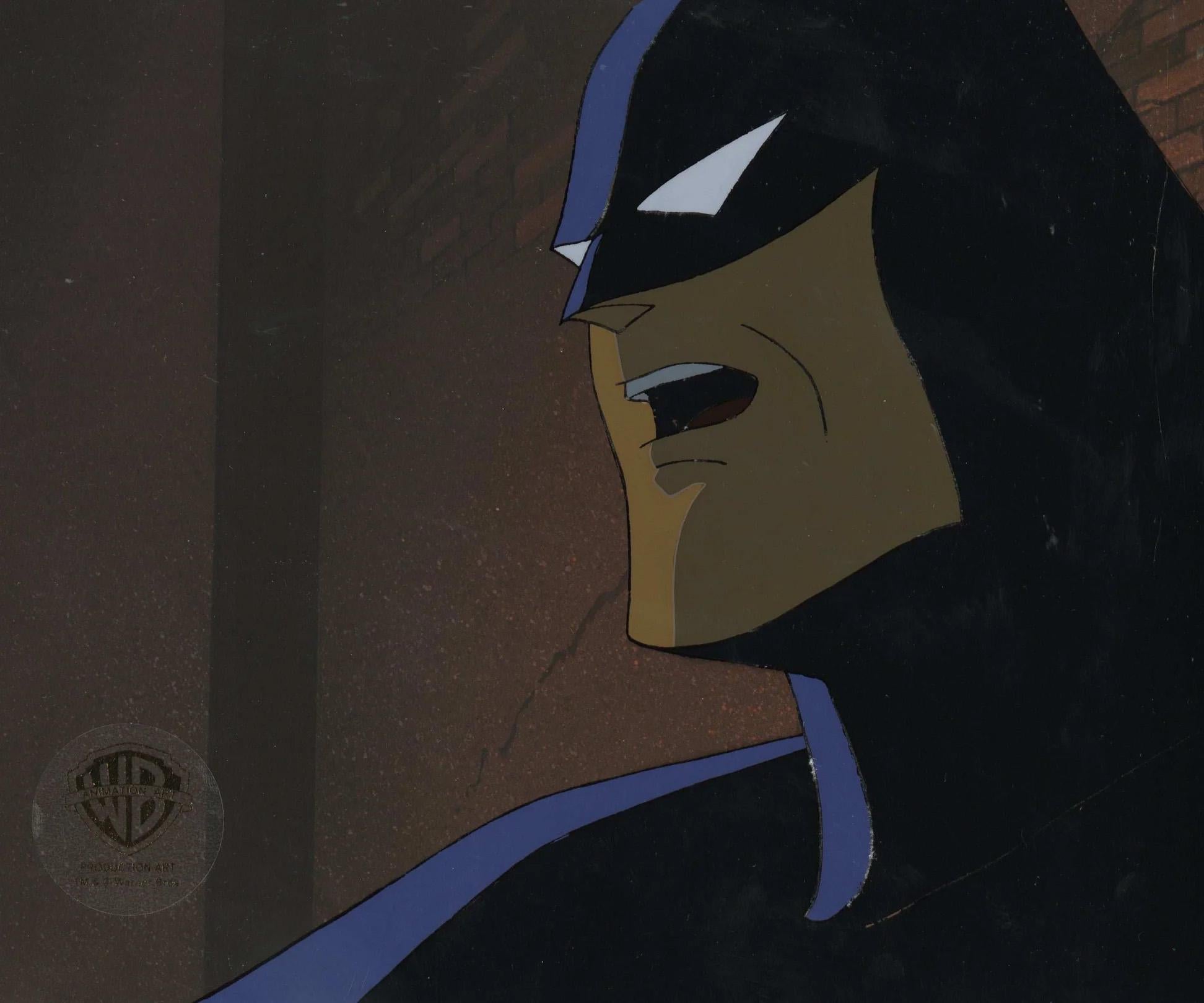Batman the Animated Series Original Cel with Matching Drawing: Batman - Art by DC Comics Studio Artists