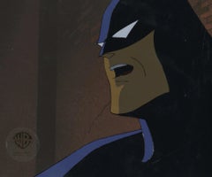 Batman the Animated Series Original Cel with Matching Drawing: Batman