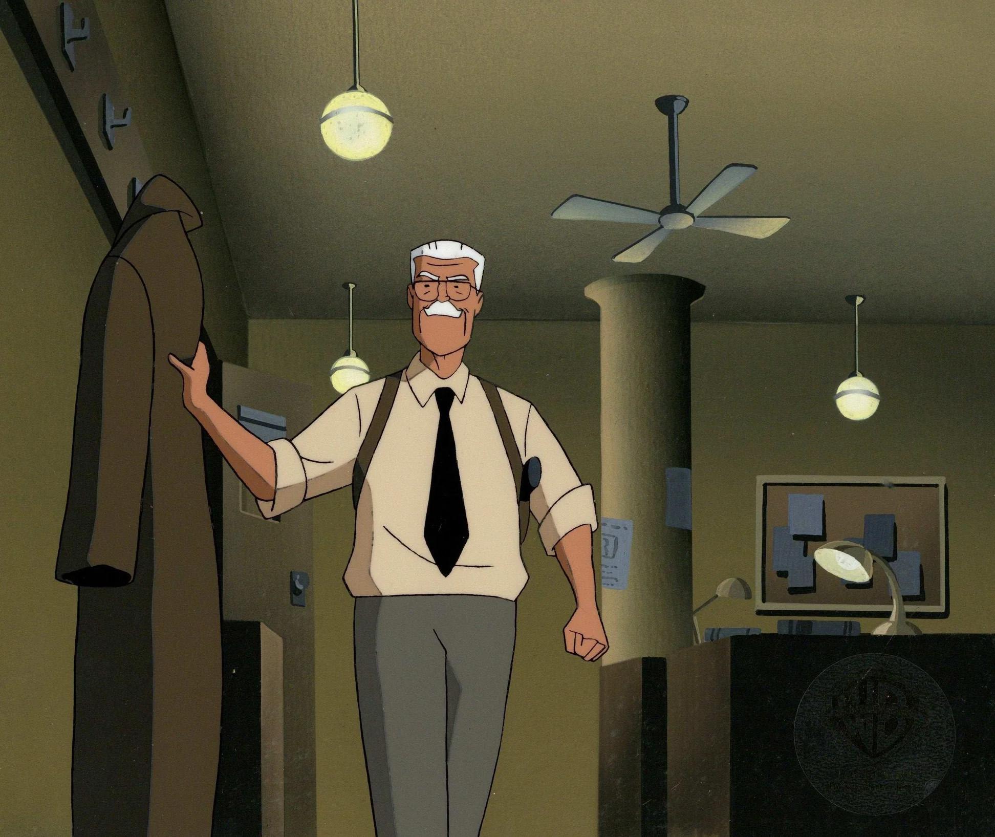 Le Nuove Avventure di Batman Cel e Sfondo originali: Commissario Gordon - Art di DC Comics Studio Artists