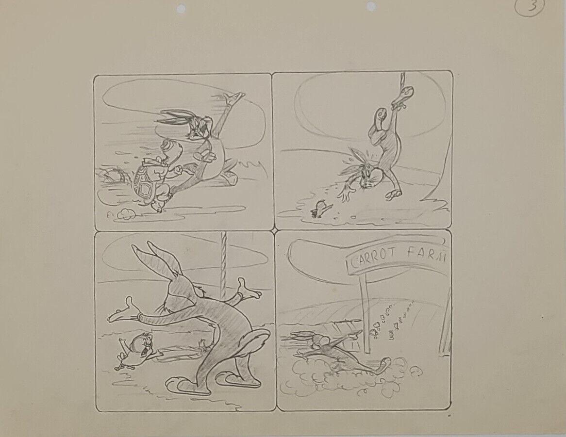 Zeichnung Größe: 12'' x 10''

Zum Verkauf steht eine alte Bugs Bunny Original-Storyboard-Zeichnung von Robert McKimson, die ursprünglich für ein Looney Toons Storybook erstellt wurde.  Das Werk misst 12 x 10 und wird ungerahmt mit COA von Choice