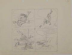 Vintage Original Drawing By Robert McKimson 1950's: Bug Bunny