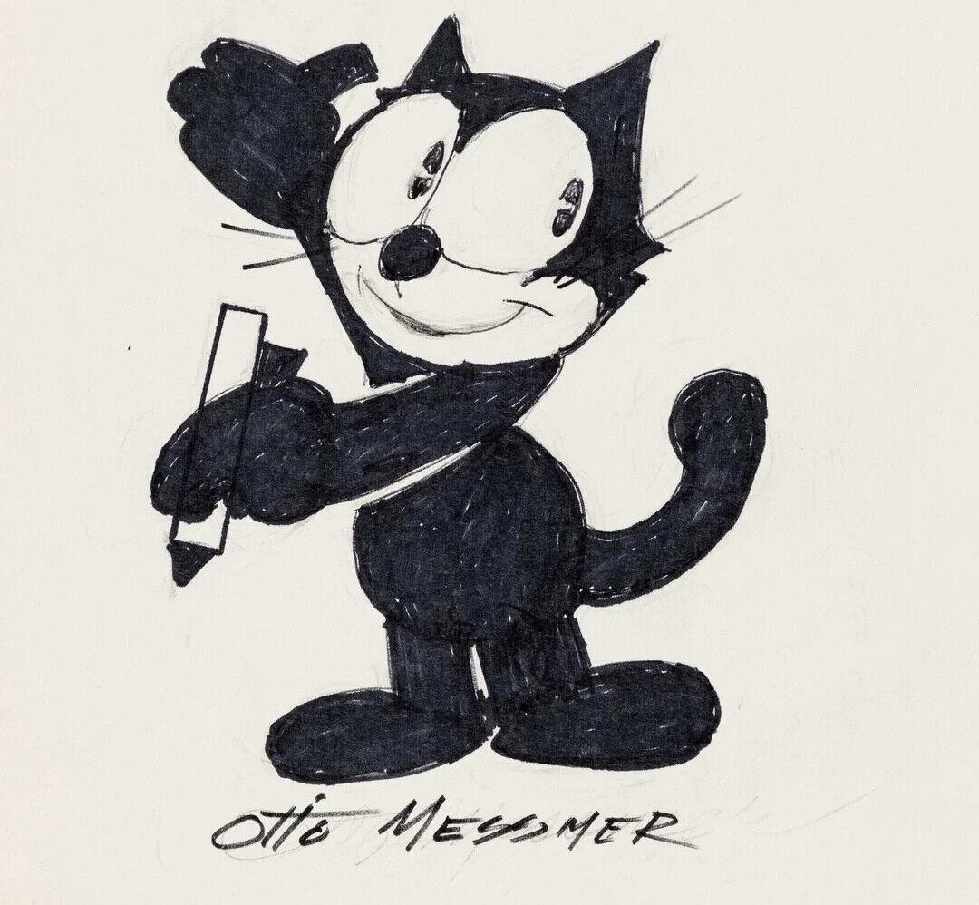 MEDIUM : Dessin de production original 
Taille de l'image : 11" x 7"
SKU : CCV2049

À PROPOS DE L'IMAGE : Felix le chat est un personnage de dessin animé créé en 1919 par Pat Sullivan et Otto Messmer à l'époque du cinéma muet. Jeune chat noir