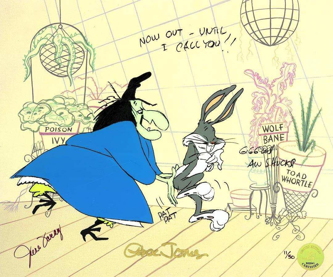 Bewitched Bunny Limited Edition Cel 1954 Estate hand-signed by June Foray - Art by Chuck Jones