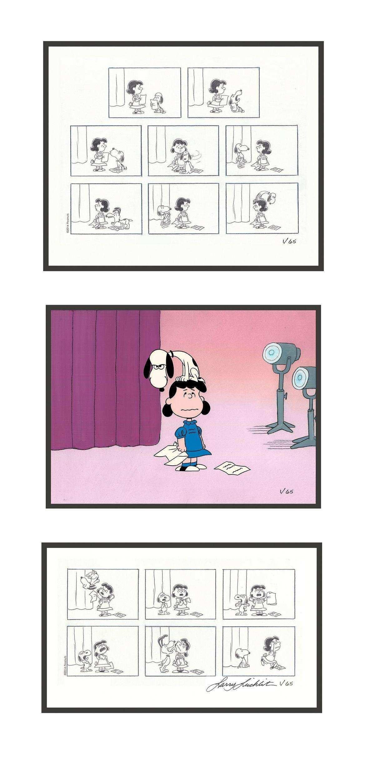 Snoopy's Audition Cel Signed by Larry Leichliter - Art by Peanuts Fine Artists