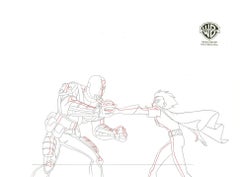 Teen Titans Original Production Drawing: Robin and Slade