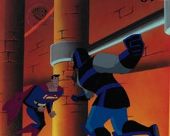 Superman the Animated Series Original Production Cel: Superman vs. Darkseid
