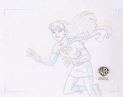 Superman the Animated Series Original Cel w/ Matching Drawing: Supergirl