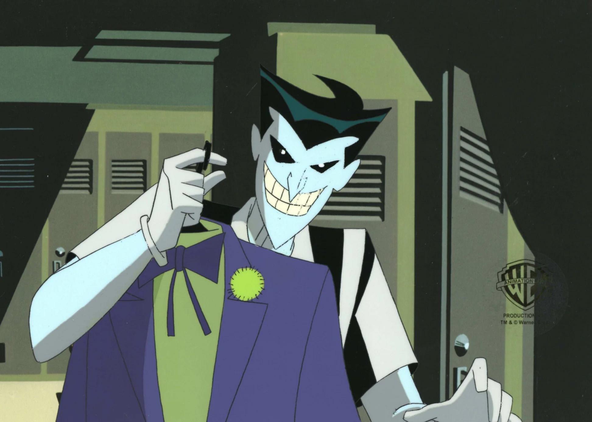 The New Batman Adventures Original Cel w/ Matching Drawing: Joker - Art by DC Comics Studio Artists