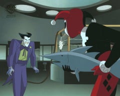 Vintage The New Batman Adventures Original Cel w/ Matching Drawing: Joker, Harley
