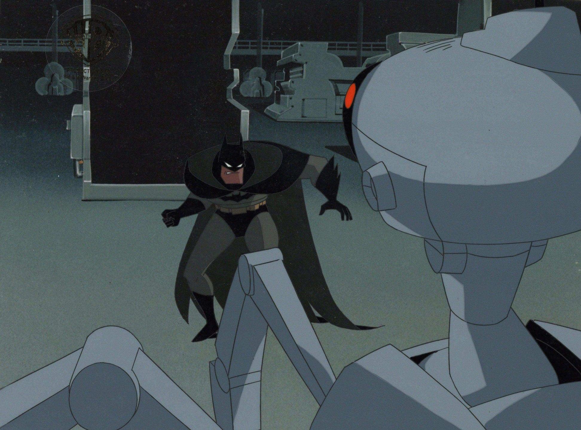 The New Batman Adventures Original Production Cel: Batman and Robot - Art by DC Comics Studio Artists