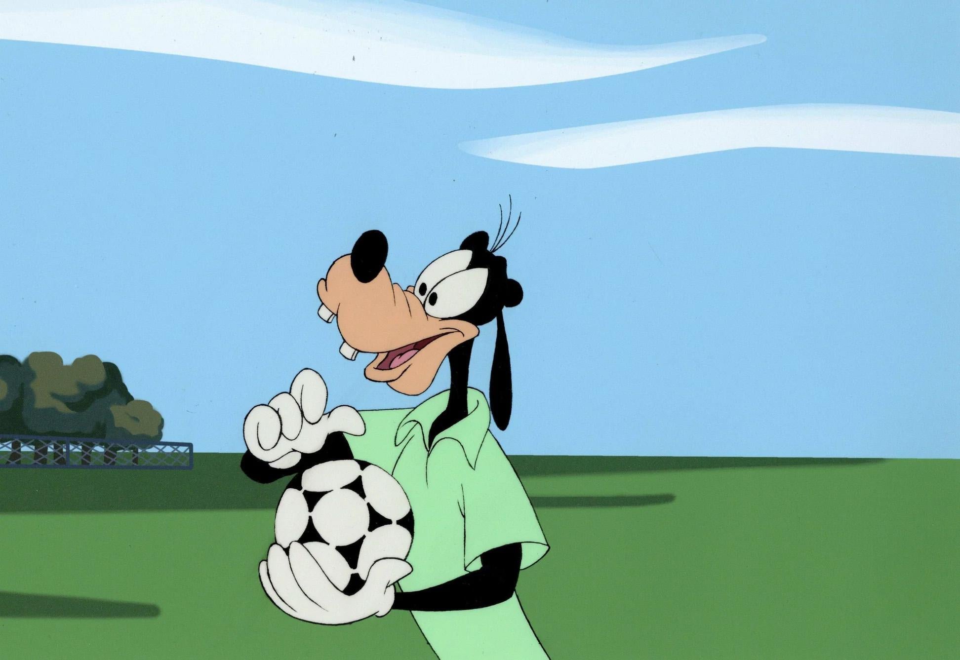 Soccermania Original Production Cel: Sport Goofy - Art by Walt Disney Studio Artists