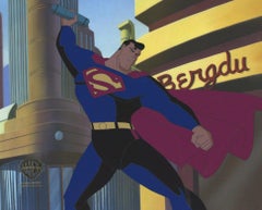 Retro Superman the Animated Series Original Production Cel: Superman