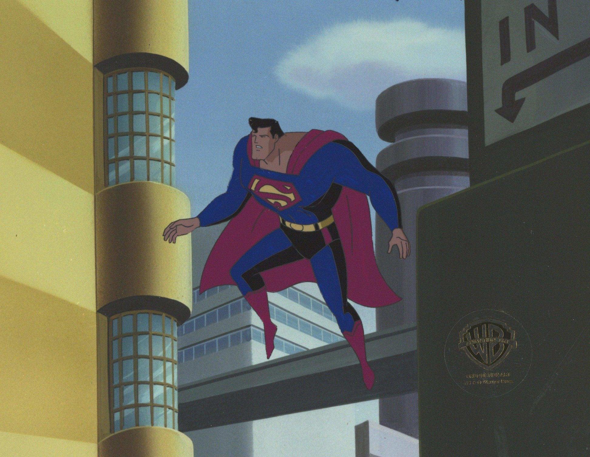 Superman the Animated Series Original Production Cel: Superman - Art by DC Comics Studio Artists