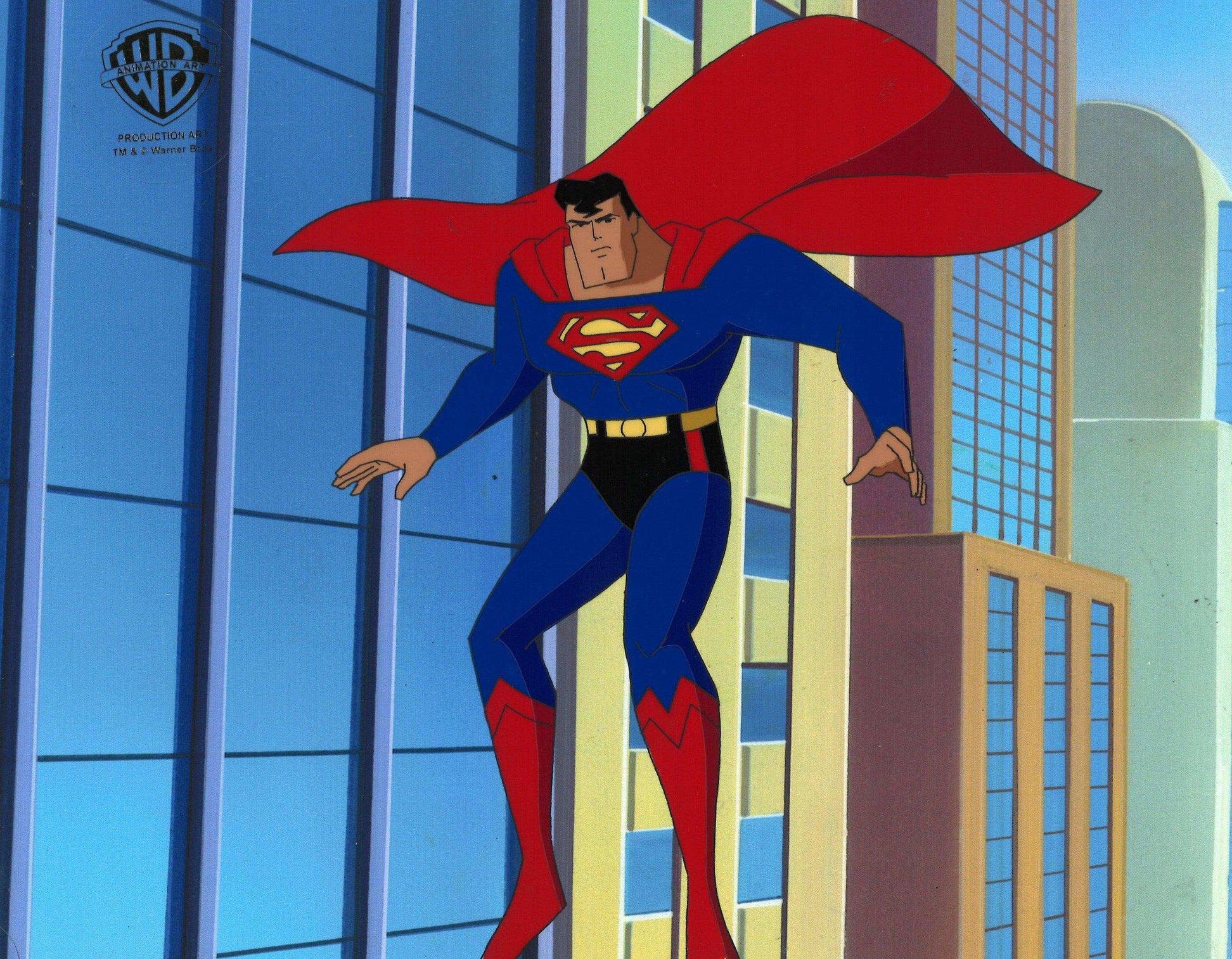 Superman the Animated Series Original Production Cel: Superman - Art by DC Comics Studio Artists