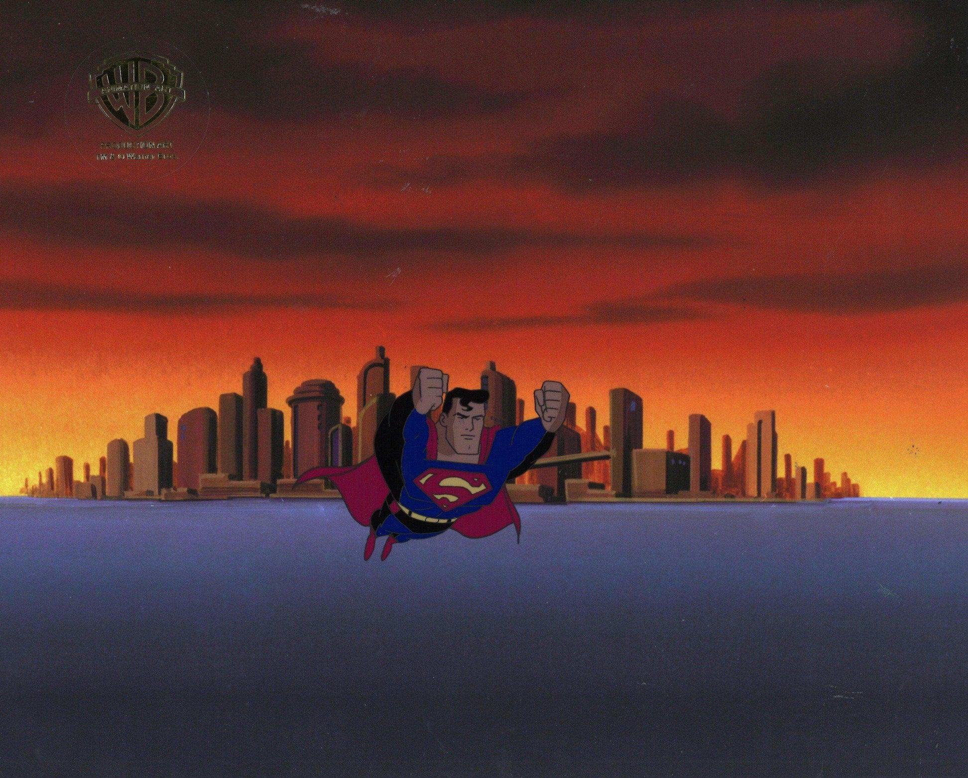 Superman the Animated Series Original Production Cel: Superman - Art by DC Comics Studio Artists