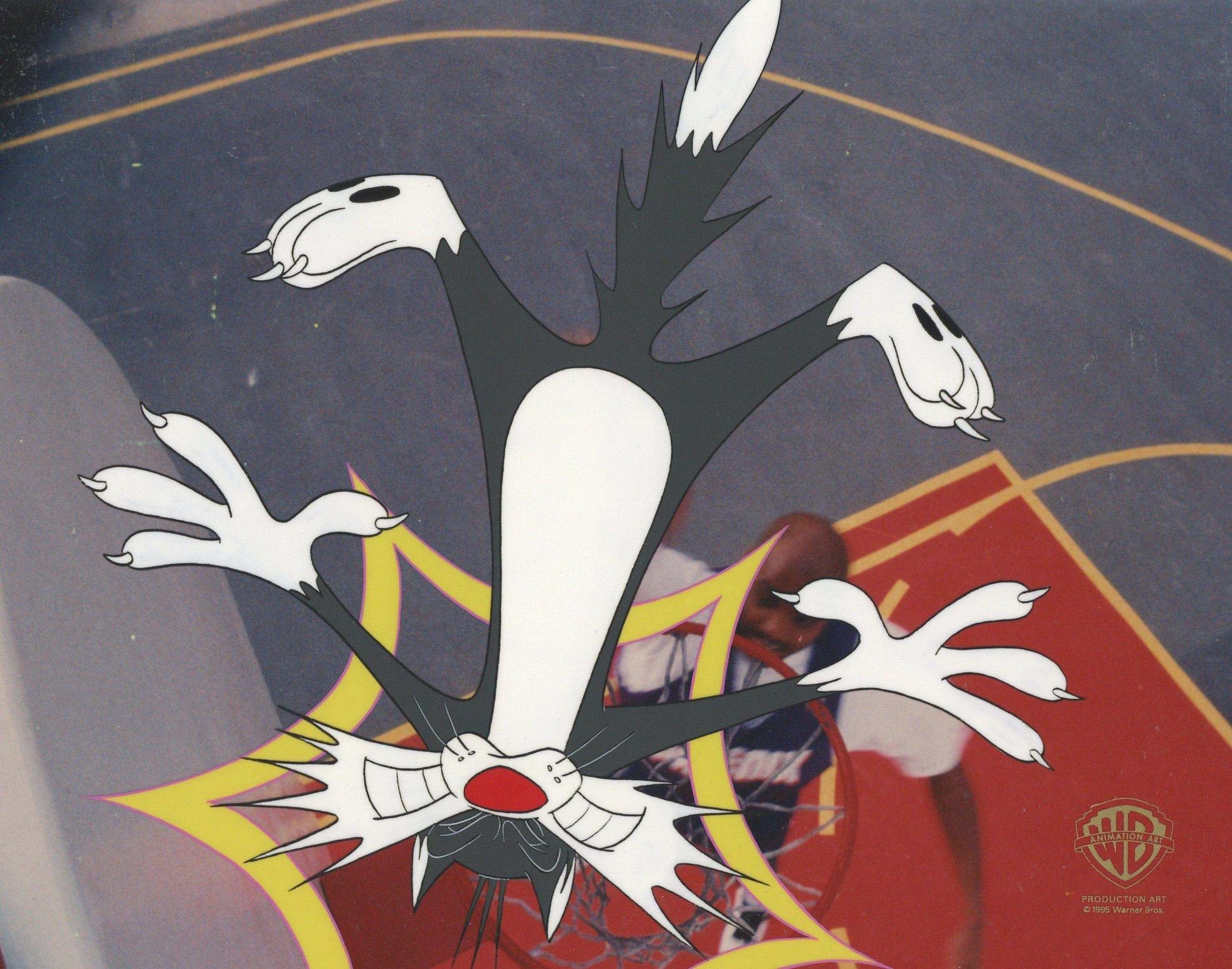 Looney Tunes Mcdonald's Commercial Original Cel: Sylvester and Charles Barkley - Art by Looney Tunes Studio Artists
