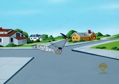 Looney Tunes Original Production Cel on Original Background: Roadrunner