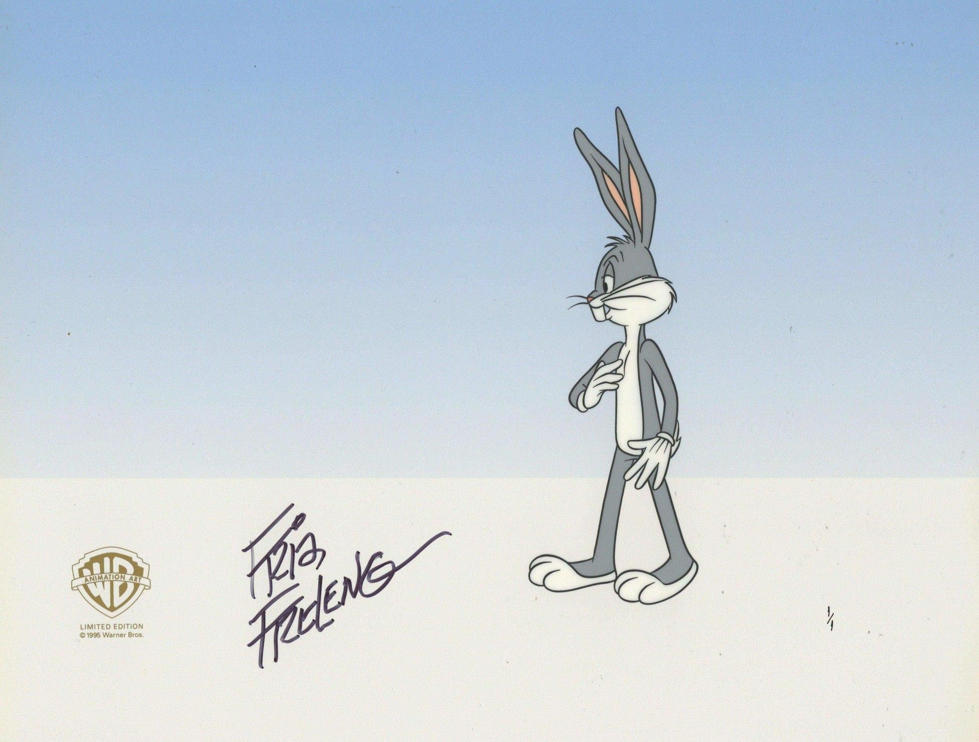 Looney Tunes Original Production Cel with Matching Drawing: Bugs Bunny - Art by Friz Freleng