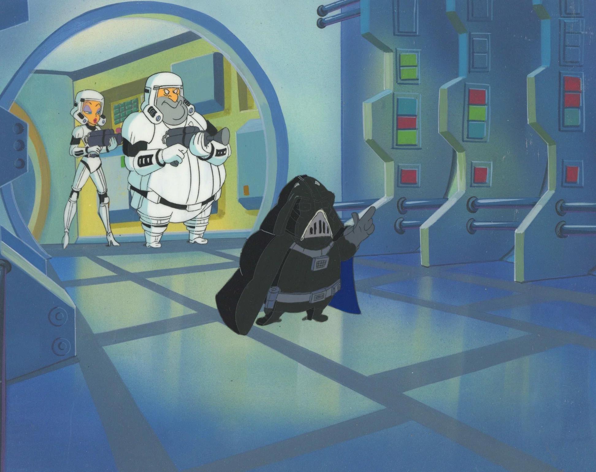 Pinky And The Brain Original Production Cel on Original Background: Star Warners - Art by Warner Bros. Studio Artists