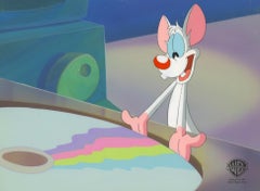 Pinky And The Brain Original Production Cel on Original Background: Pinky