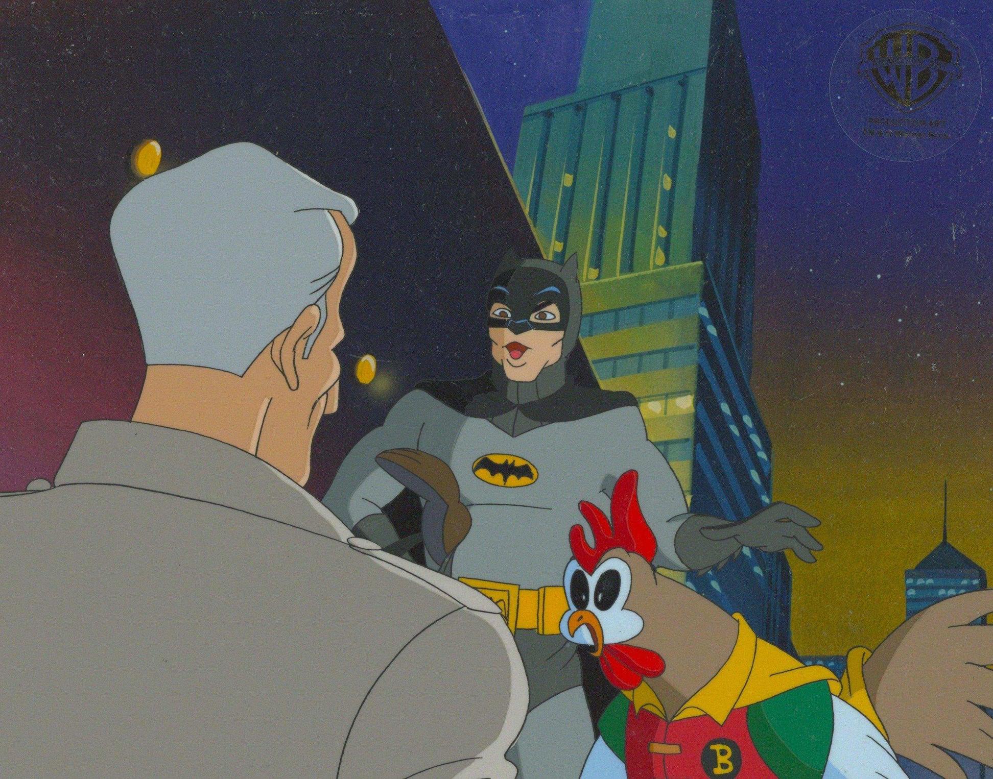 Animaniacs Original Production Cel : Chicken Boo and Batman - Art de Warner Bros. Studio Artists