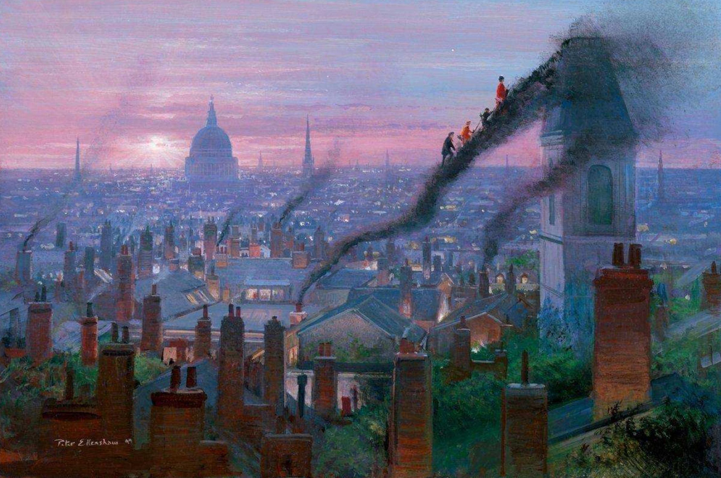 Disney Limited Edition: Smoke Staircase - Art by Peter Ellenshaw