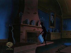 The New Batman Adventures Original Cel On Original Background: Catwoman