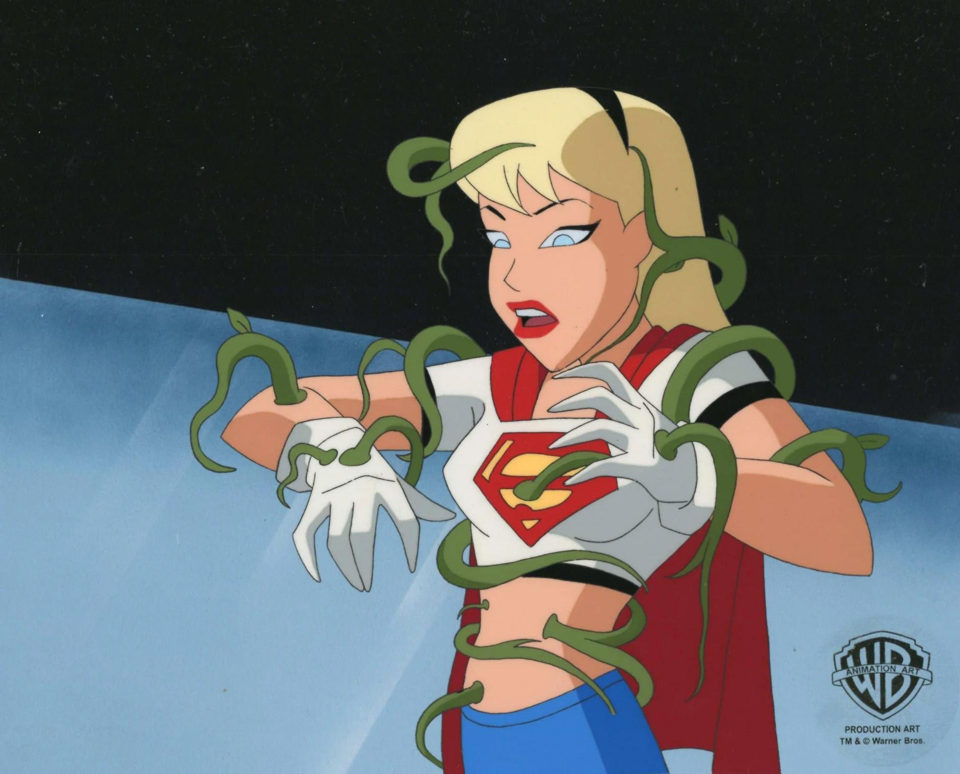 The New Batman Adventures Original Production Cel: Supergirl - Art by Warner Bros. Studio Artists