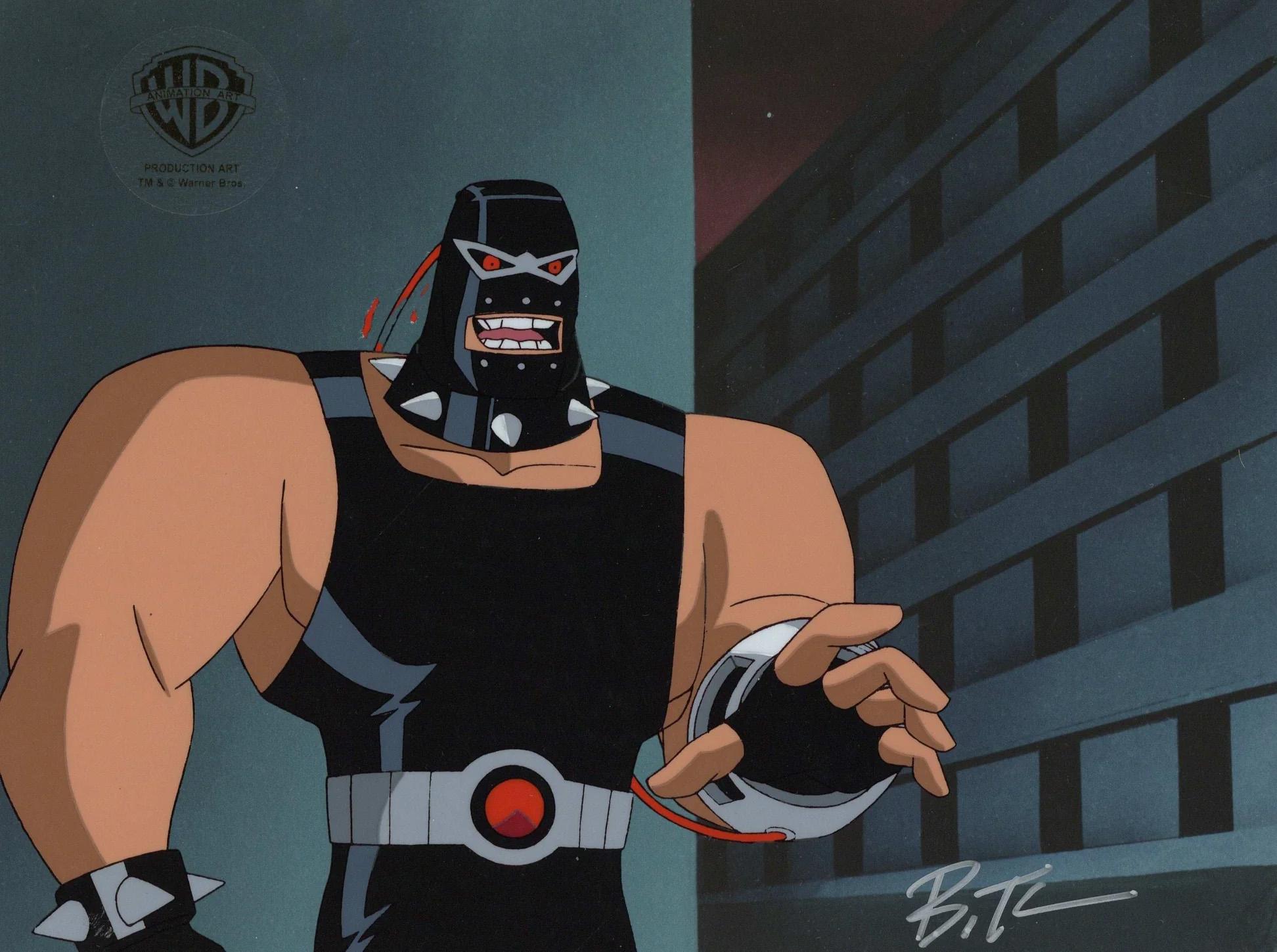 The New Batman Adventures Original Production Cel signed by Bruce Timm: Bane - Art by DC Comics Studio Artists