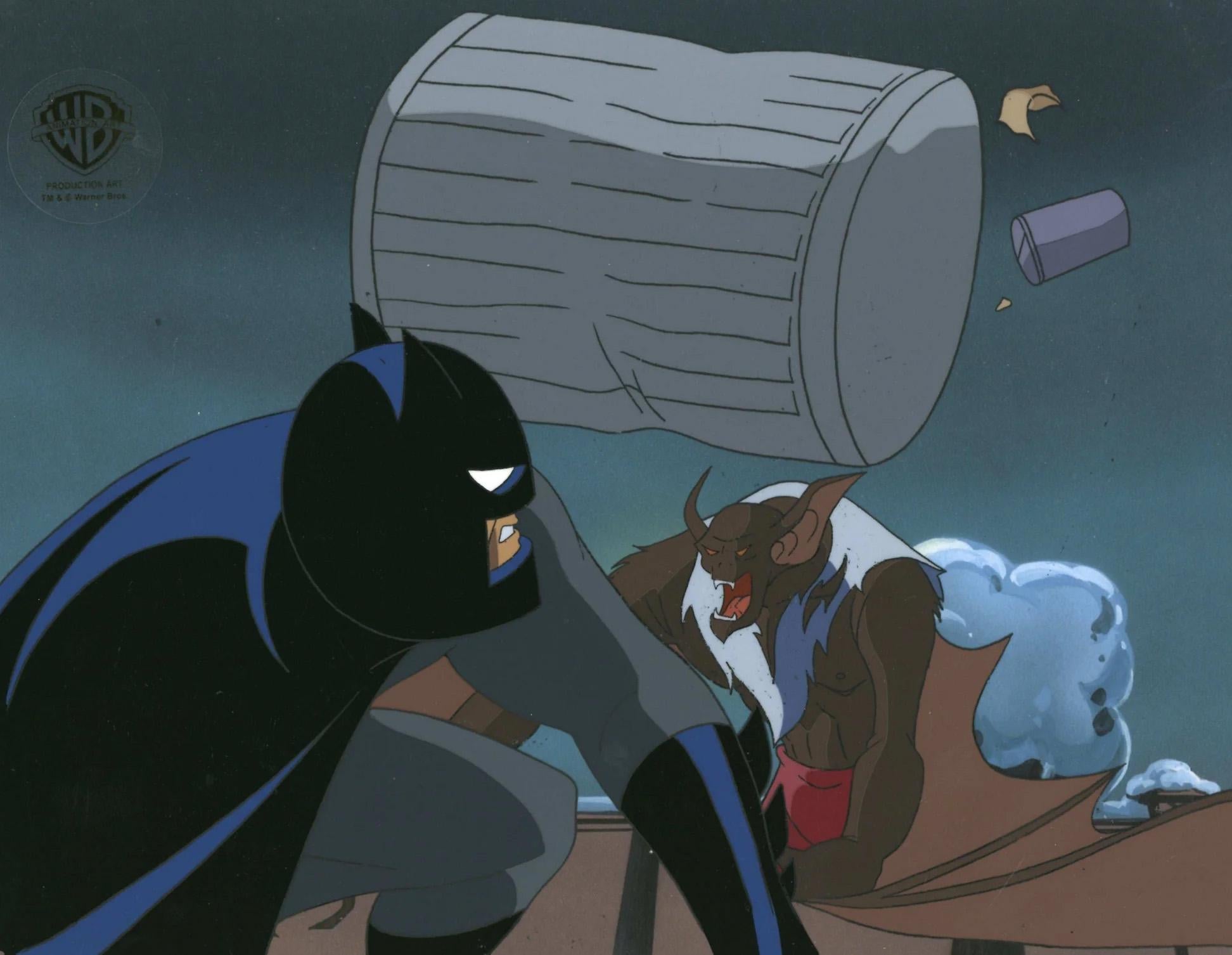 Batman The Animated Series Original Production Cel: Batman and Manbat - Art by DC Comics Studio Artists