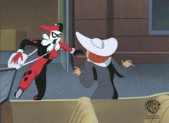 Batman Animated Series Original Cel and Background: Harley, Veronica Vreeland
