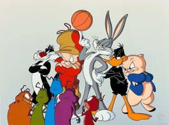 Let's Play Ball Space Jam Limited Edition Sericel
