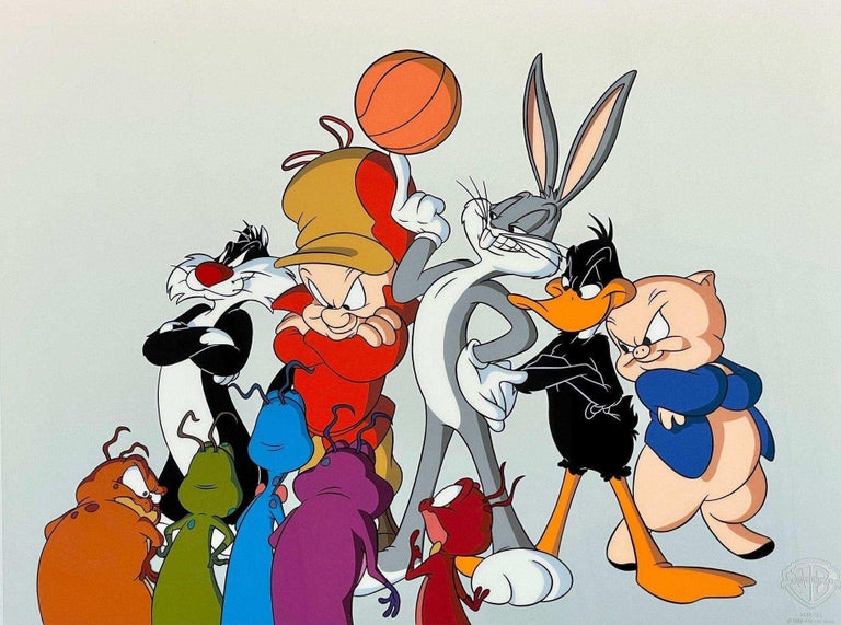 Warner Bros. Studio Artists Let's Play Ball Space Jam Limited Edition Sericel For Sale at 1stDibs