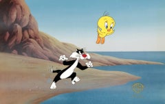 Looney Tunes Original Production Cel: Sylvester and Tweety Bird