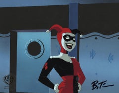 Vintage The New Batman Adventures Original Cel signed by Bruce Timm: Harley Quinn