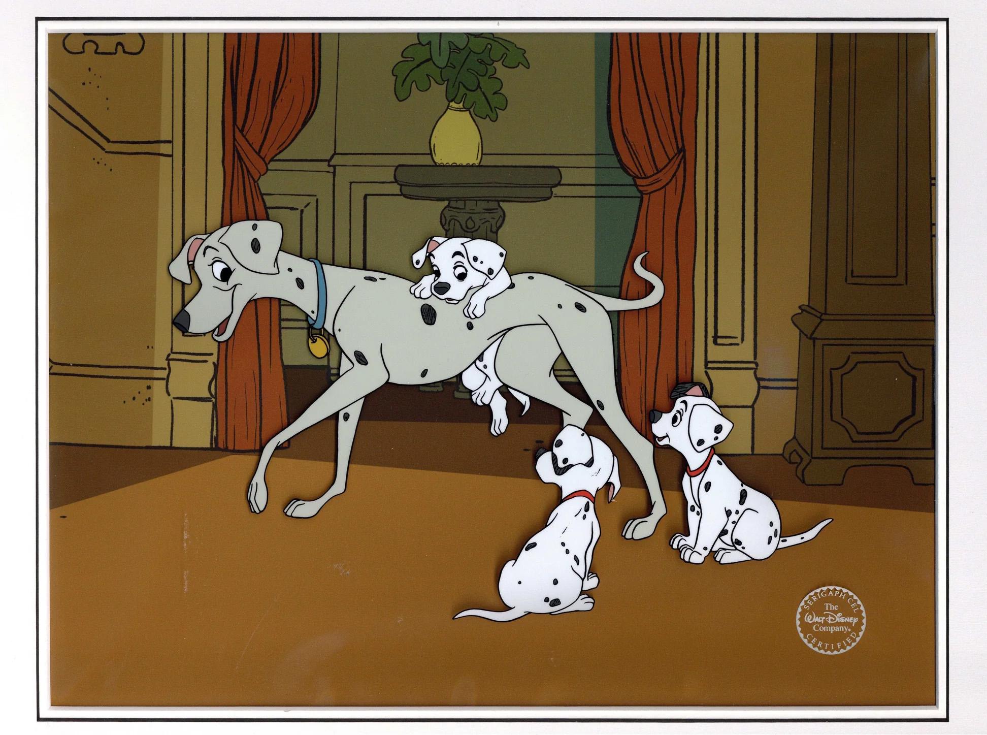101 Dalmatians Limited Edition Serigraph Cel: Perdita and Puppies - Art by Walt Disney Studio Artists