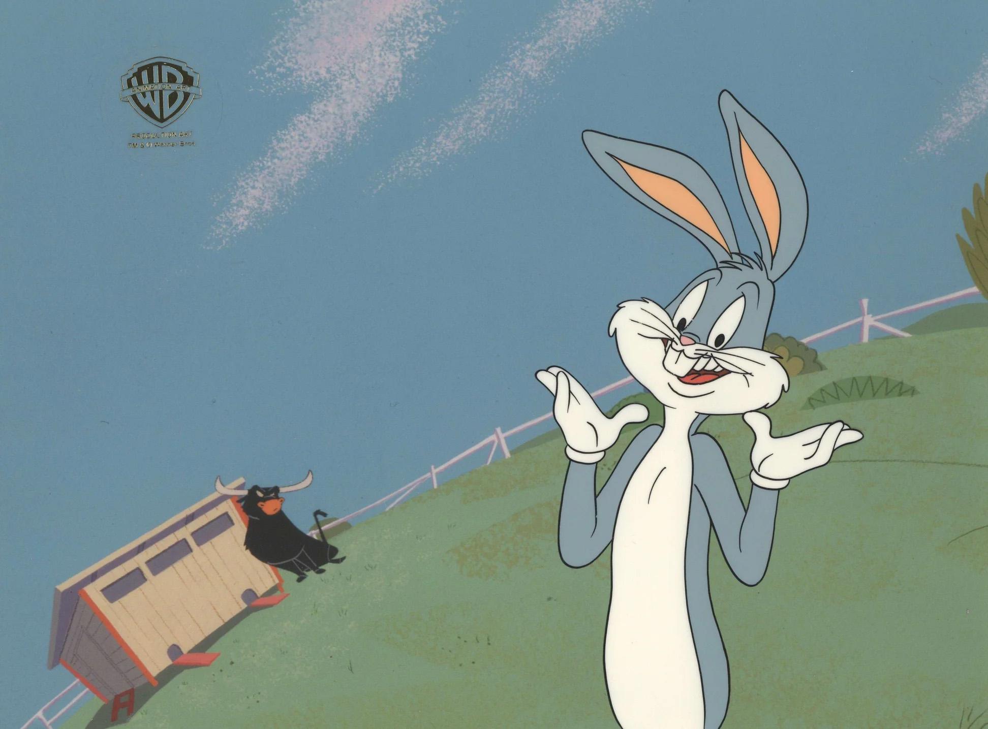 Looney Tunes Original Production Cel: Bugs Bunny and Toro the Bull - Art by Friz Freleng